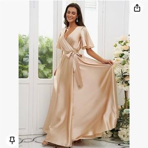 Champagne wrap dress